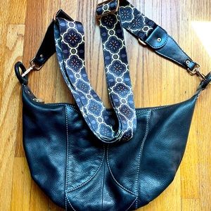 LC leather bag with customized guitar strap handle!